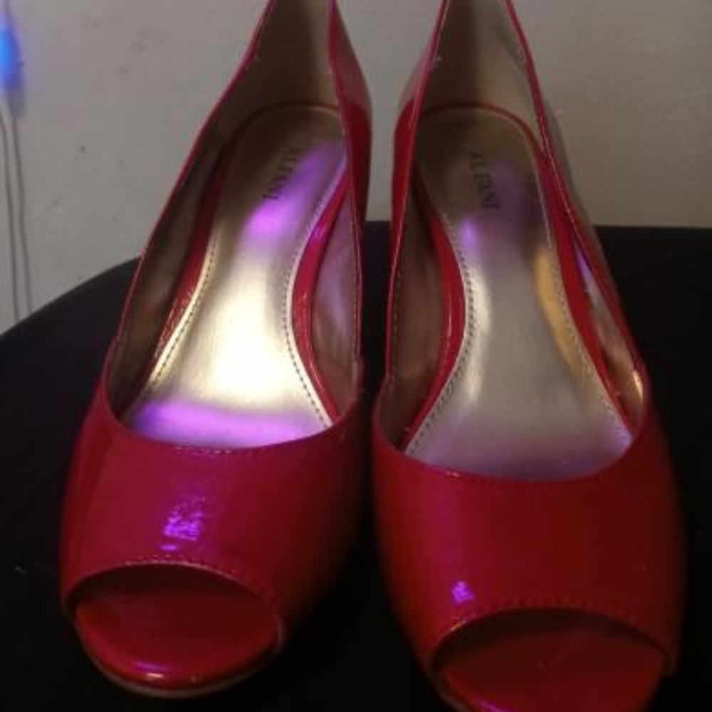 Alfani Vibrant Red Peep-Toe Heels